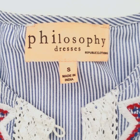 Philosophy Embroidered Dress With Bell Sleeves - Picture 9 of 12